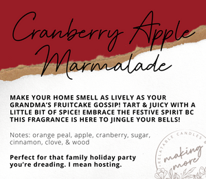 FESTIVE AS FUCK Candle- Cranberry Apple Marmalade