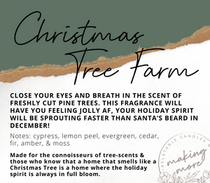 JOLLY AS FUCK Candle- Christmas Tree Farm
