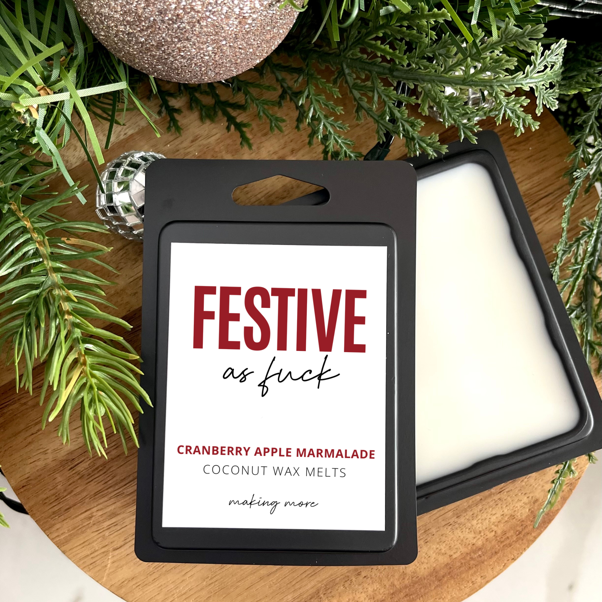 FESTIVE AS FUCK Wax Melt- Cranberry Apple Marmalade