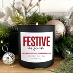 Load image into Gallery viewer, FESTIVE AS FUCK Candle- Cranberry Apple Marmalade
